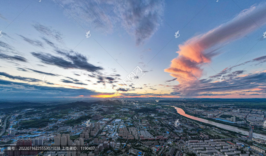 吉林市城市夕阳