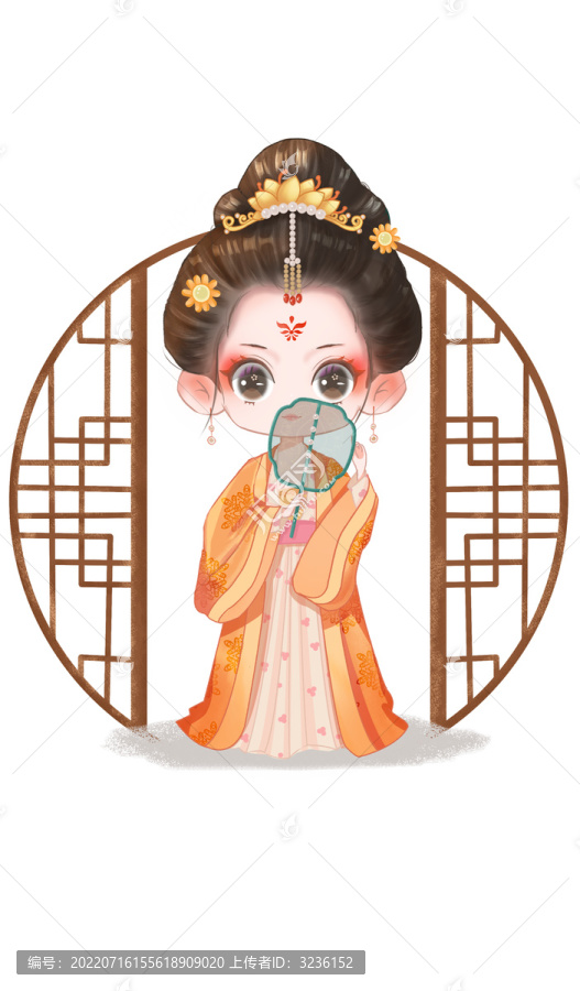Q版古裝美女插畫