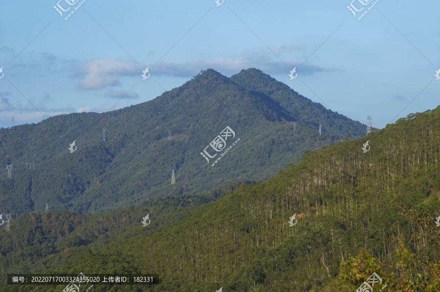 高山山岭自然景色