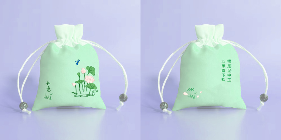 香包圖案荷花