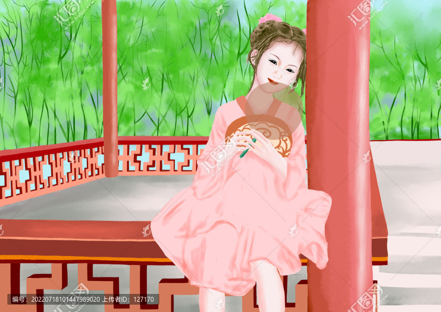 依欄仕女
