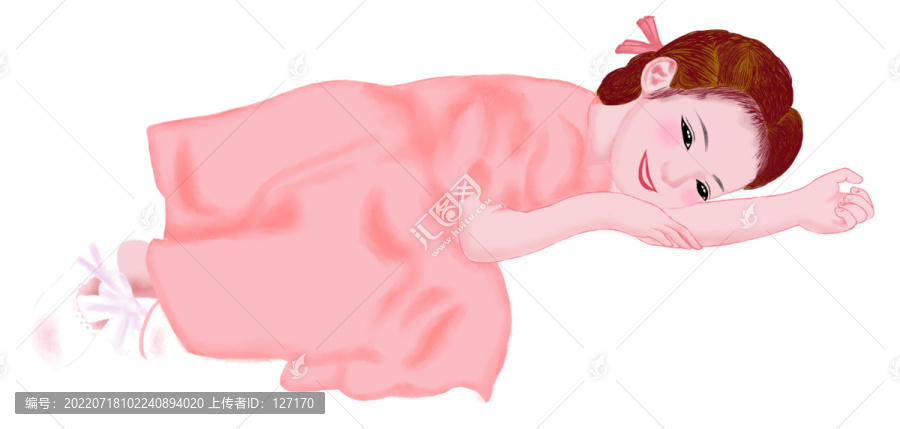 躺著的女孩