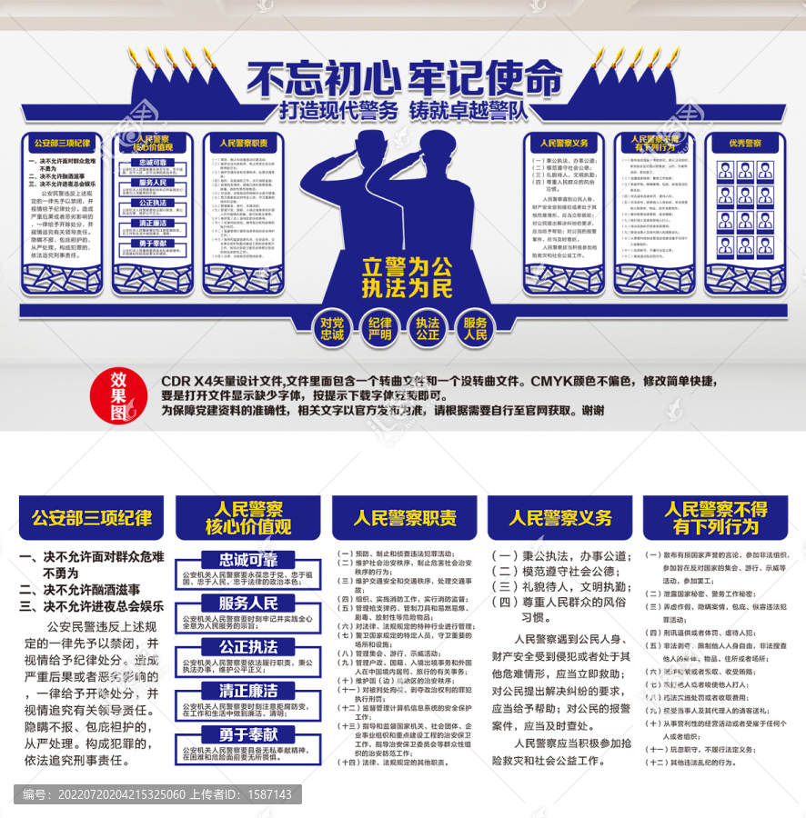 警察形象墻
