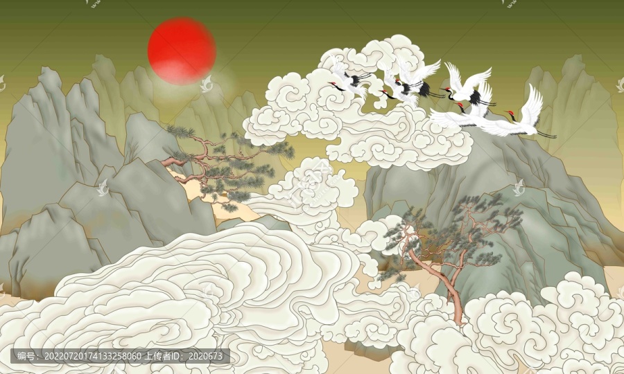 國潮山水畫