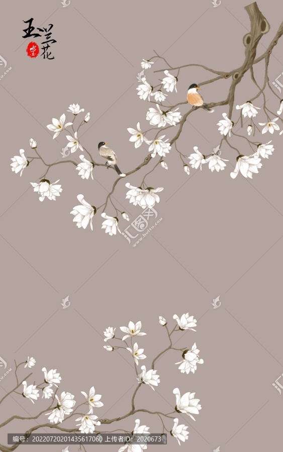 花鳥壁紙壁畫