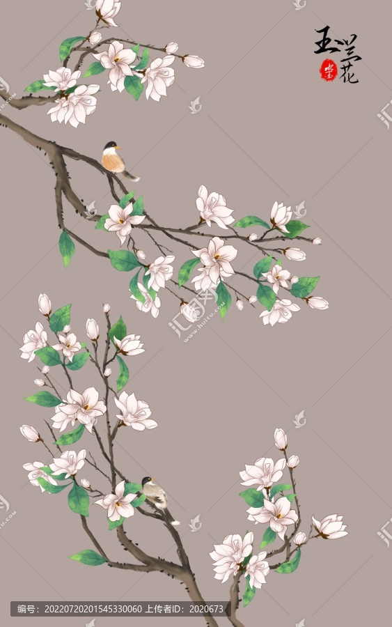 花鳥壁畫