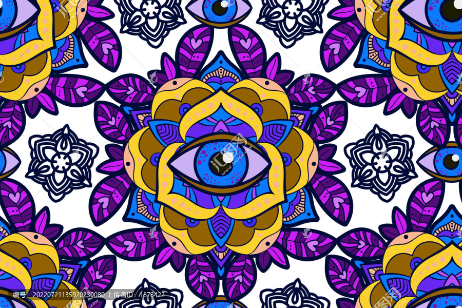 紫色獨(dú)眼刺青插圖