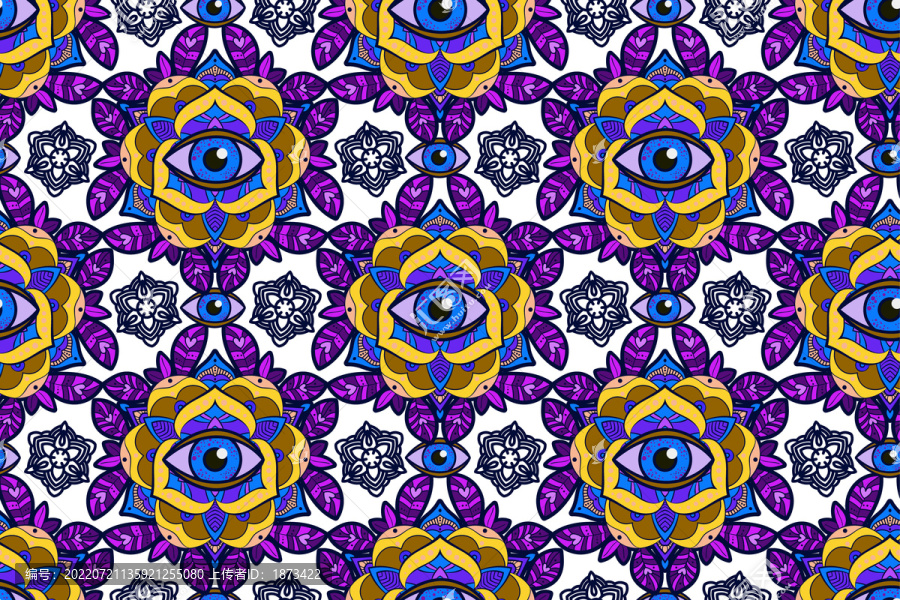 紫色独眼花卉背景