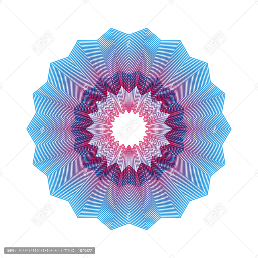 雙色扭索狀花紋插圖