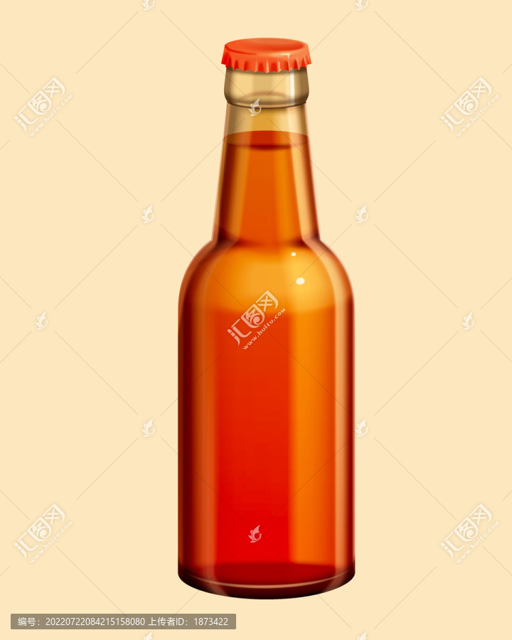 三維玻璃酒瓶容器包裝素材