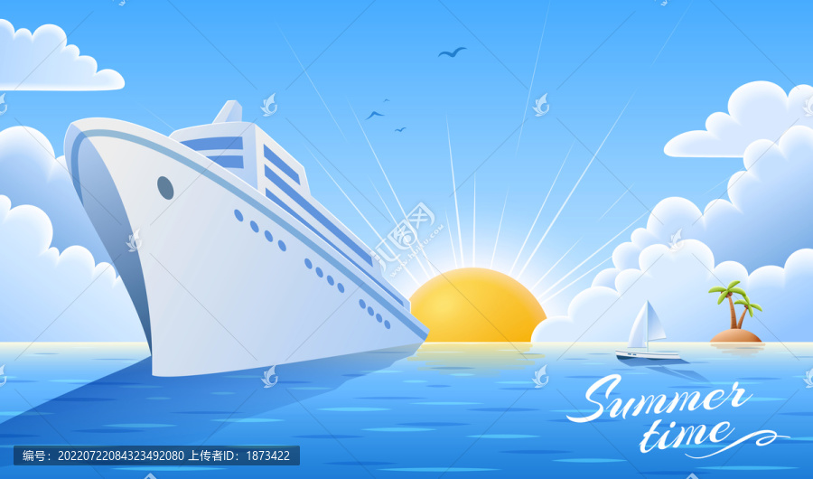 夢幻郵輪假期旅游插圖