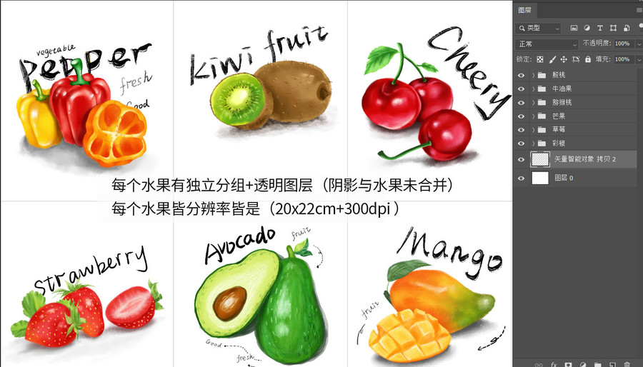 水果手繪合輯