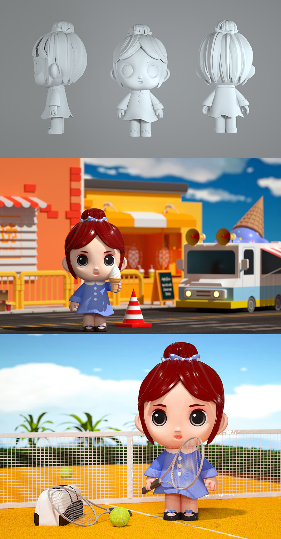 卡通小女孩logo吉祥物