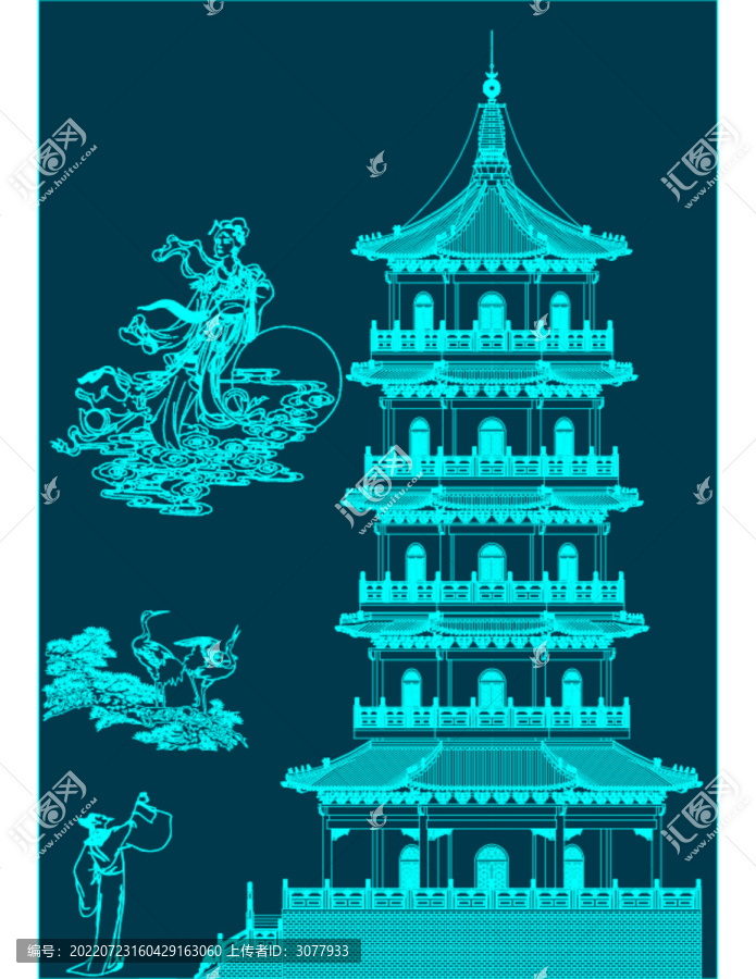 中秋錢塘月色圖