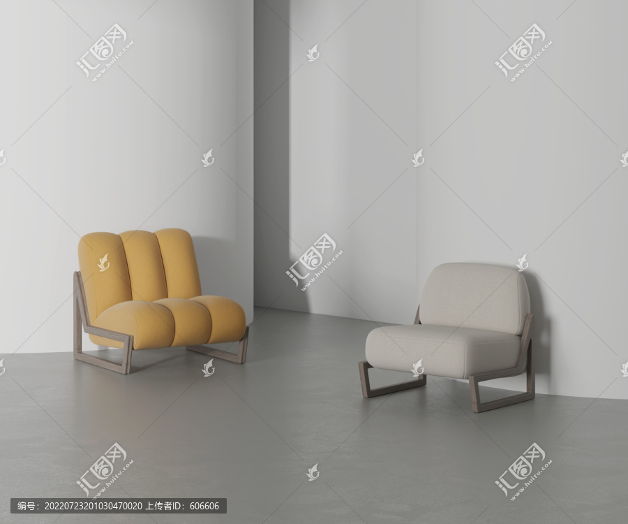现代单椅墙布壁画背景场景图