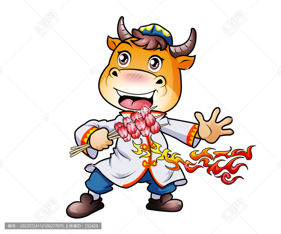 火爆牛肉卡通
