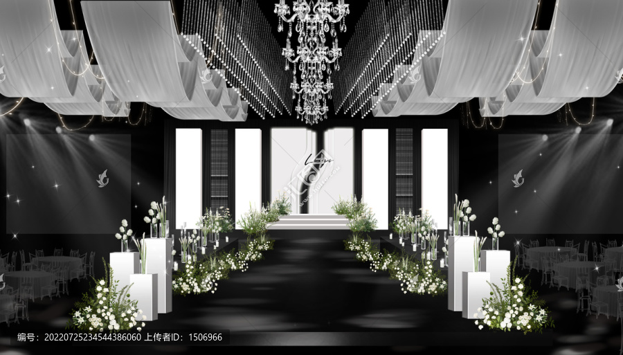 白綠韓式水晶婚禮