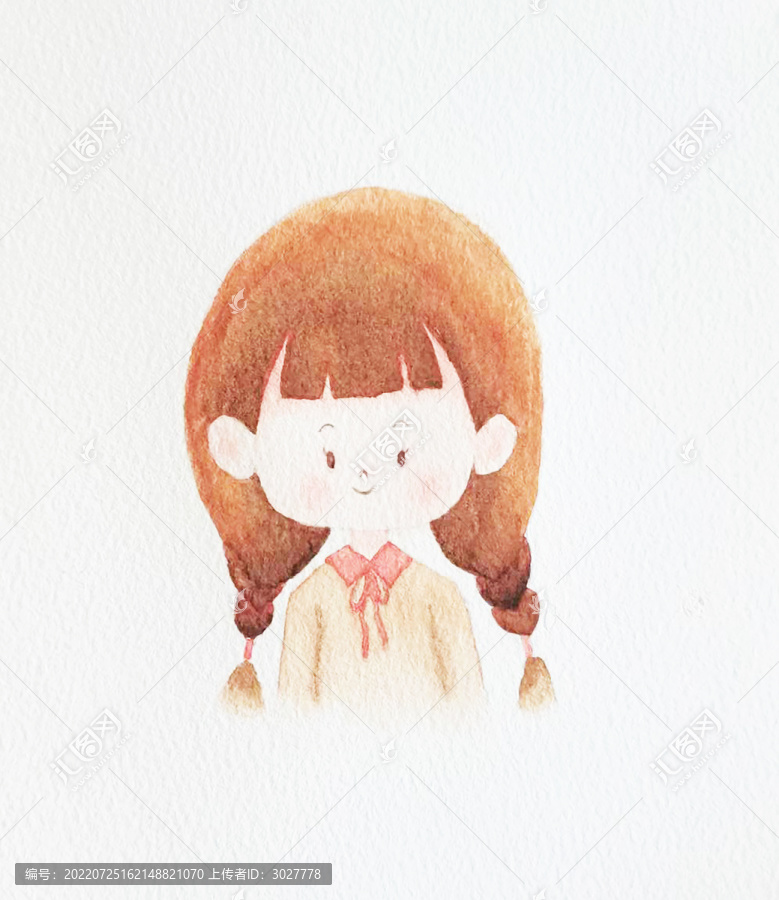 手繪小女孩