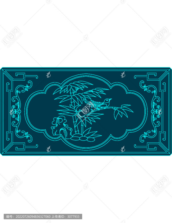 花鳥木雕漏窗