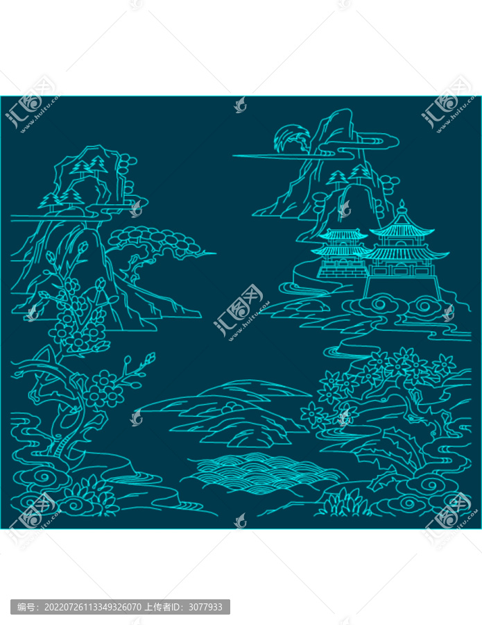 清明宮殿游園圖