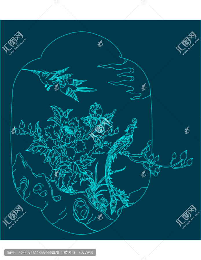 白描花鳥壁紙
