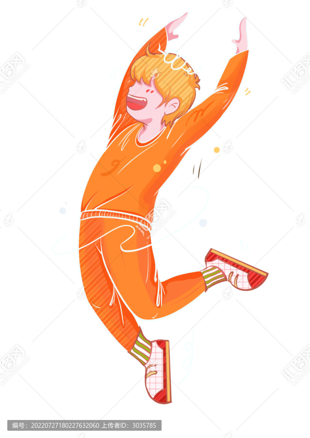 手繪插畫(huà)男孩