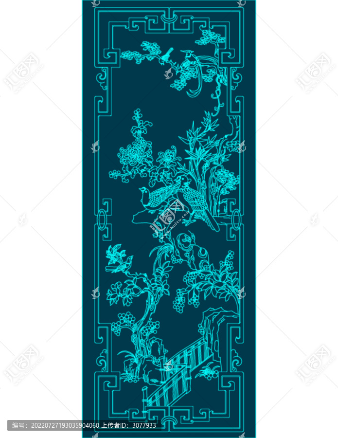 中式園林門窗木雕