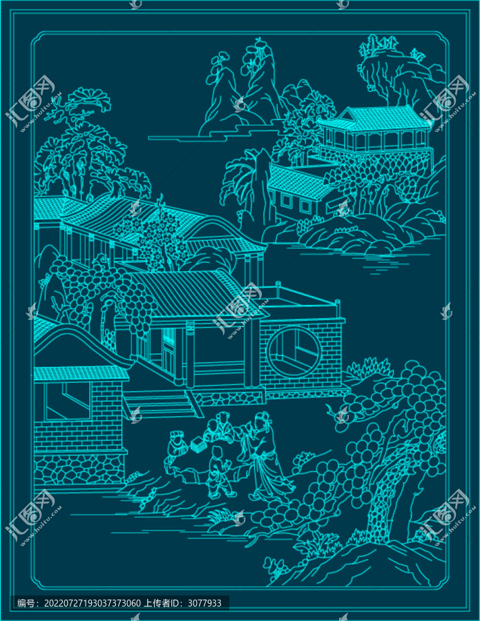 江南水鄉(xiāng)富貴人家庭院