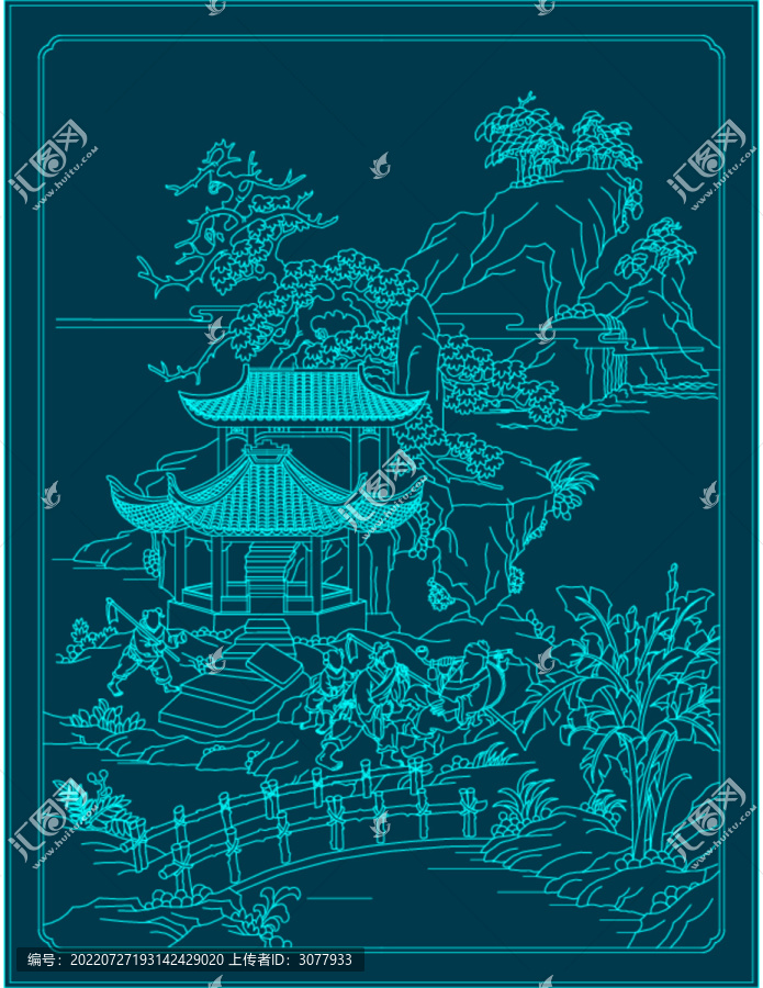 中式山水裝飾畫