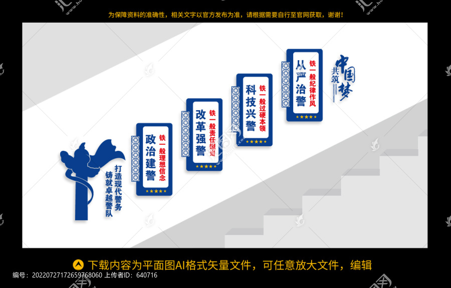 警營樓梯文化墻