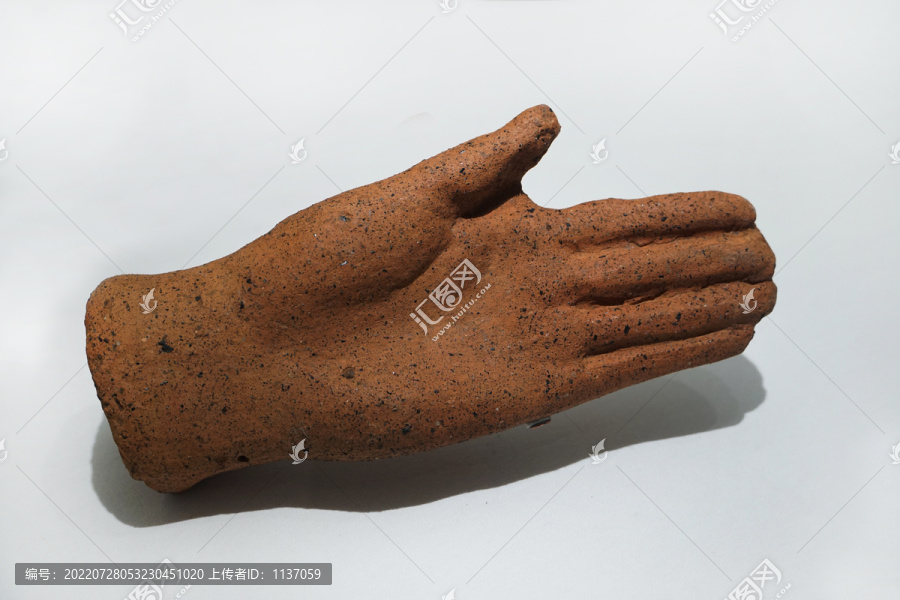 公元前4世纪献纳品赤陶土左手