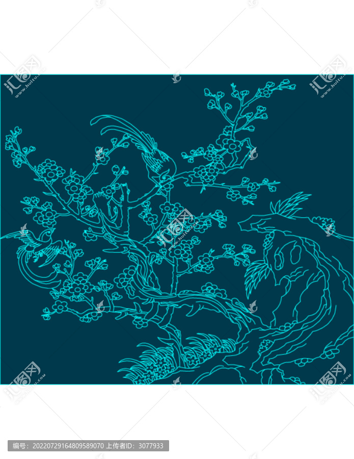 喜上眉梢國畫