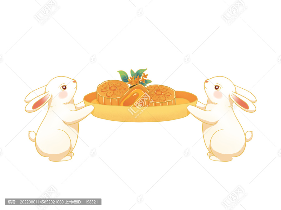 兔子搬月餅