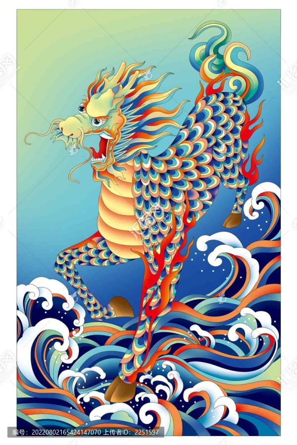麒麟高清分層噴繪圖