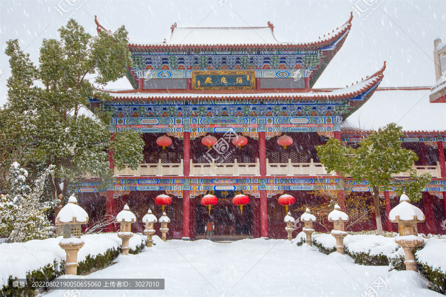 合肥开福寺弥陀殿雪景