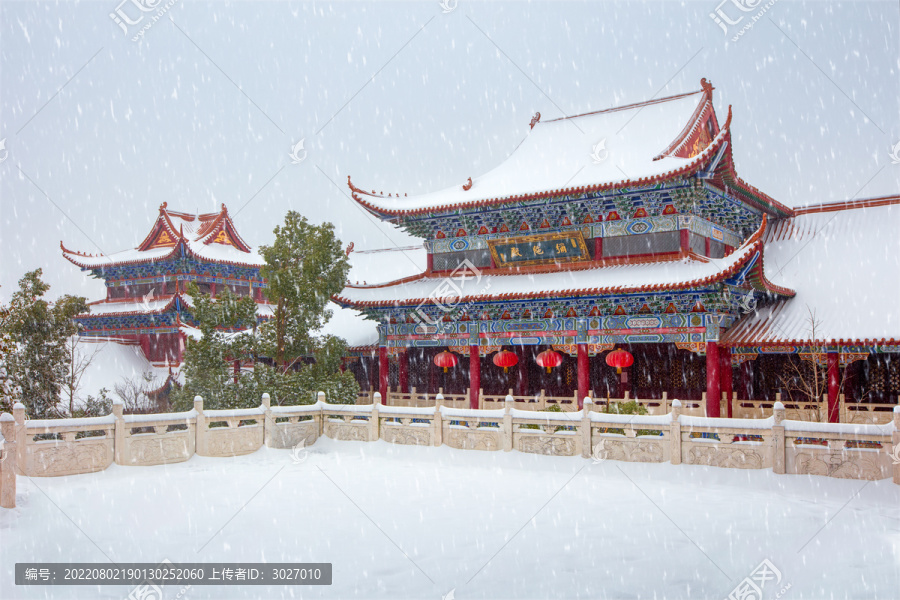 合肥开福寺弥陀殿雪景