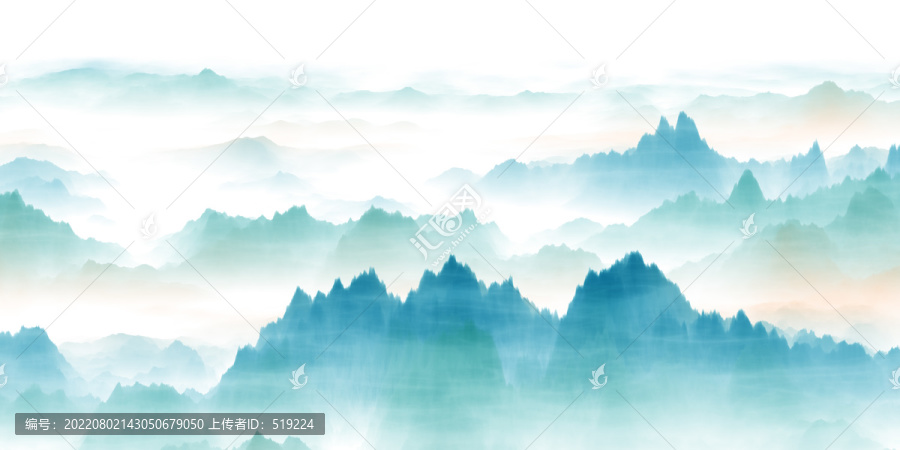 水墨山