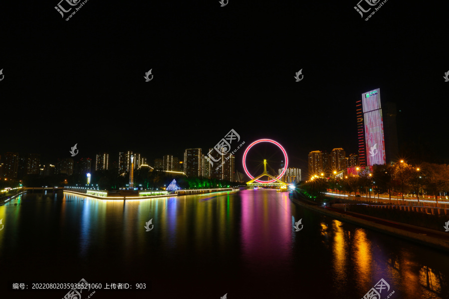 天津海河夜景