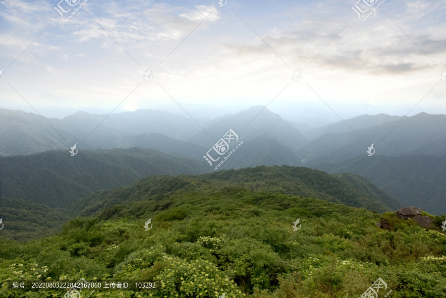 梵净山风景区的武陵山脉