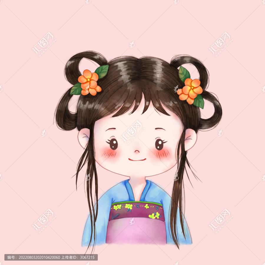 卡通漢服女生