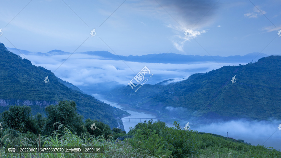 四川宜宾金沙江向家坝库区风景