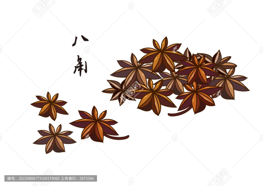 手繪八角插畫