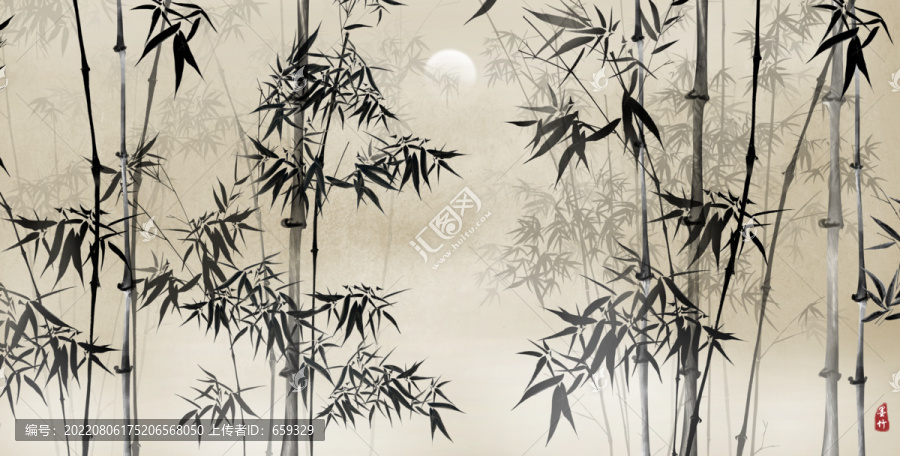 水墨竹子
