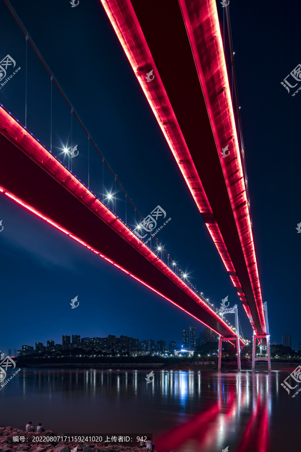 鹅公岩大桥夜景
