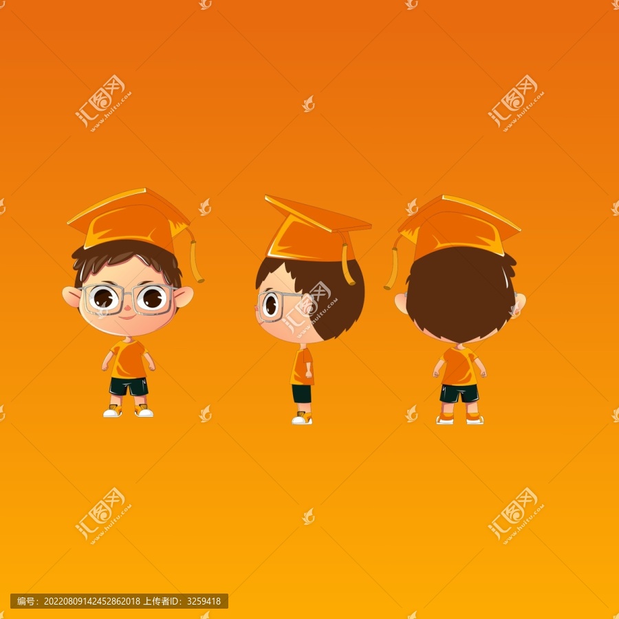 卡通小男孩