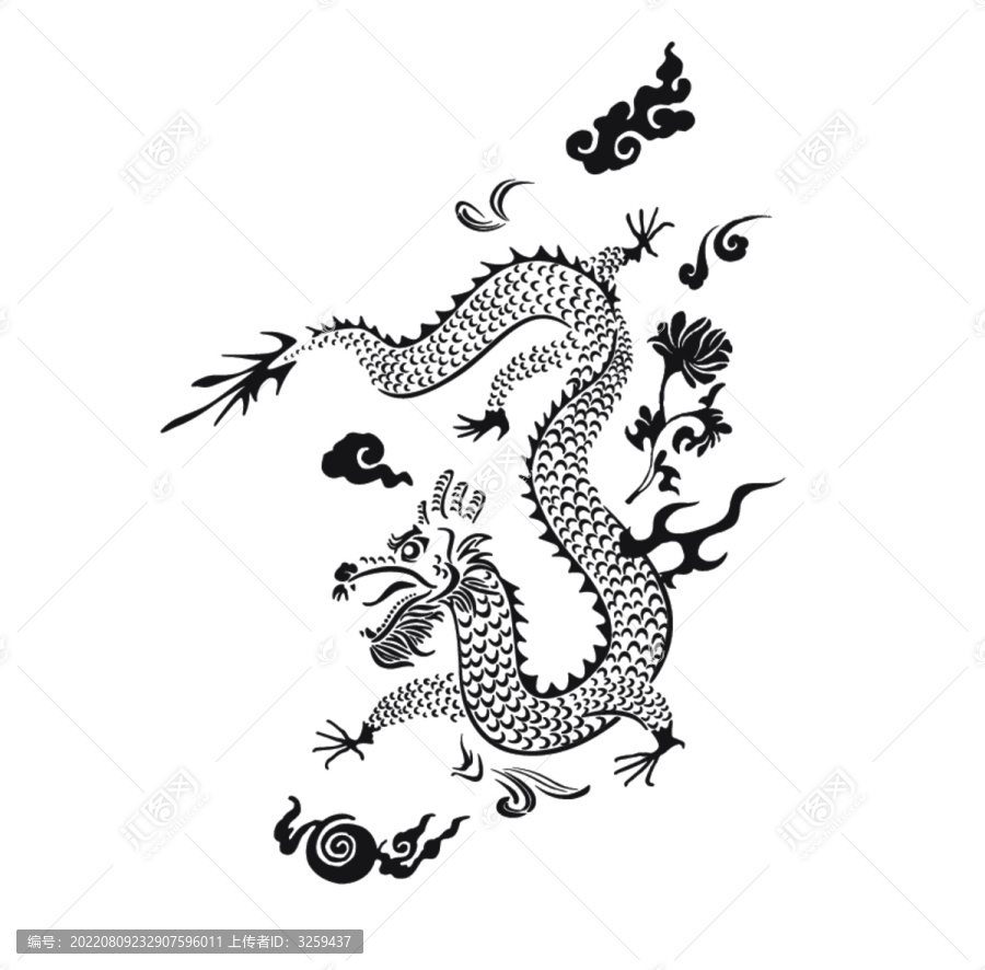龍祥云中國風(fēng)國潮神獸