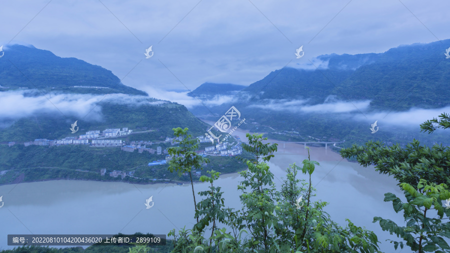 宜宾金沙江向家坝库区山水风光