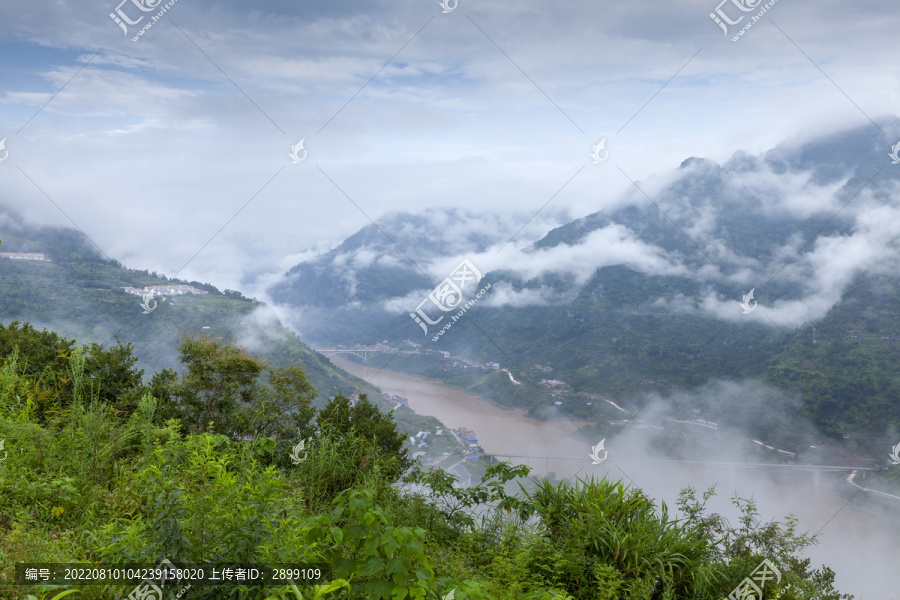 宜宾金沙江向家坝库区山水风光