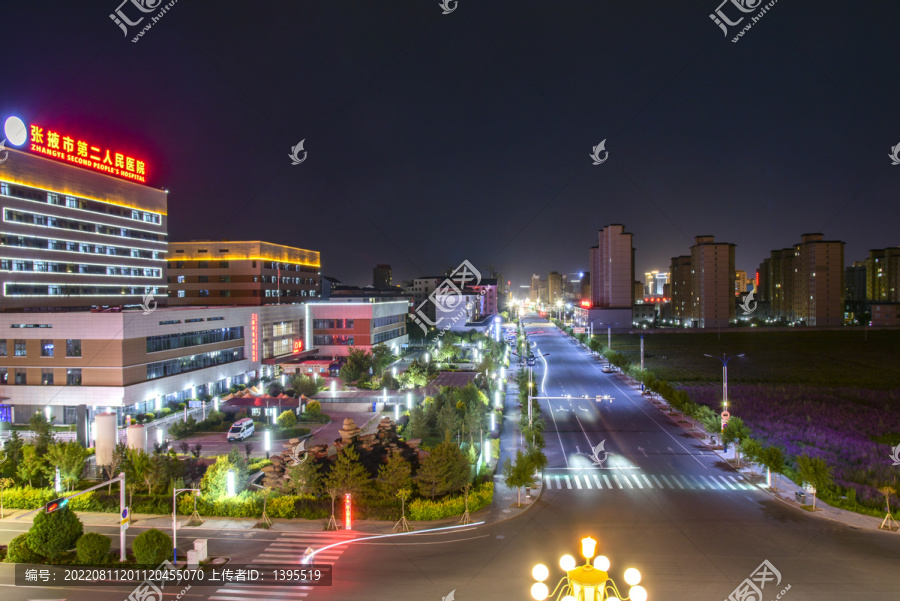 甘肃张掖城市夜景