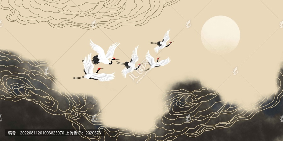 輕奢線條壁畫裝飾畫